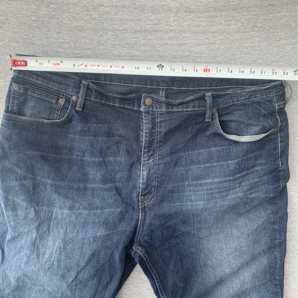 Levis 559 Relaxed Straight Jeans Mens 46x30 Dark Wash Blue Denim